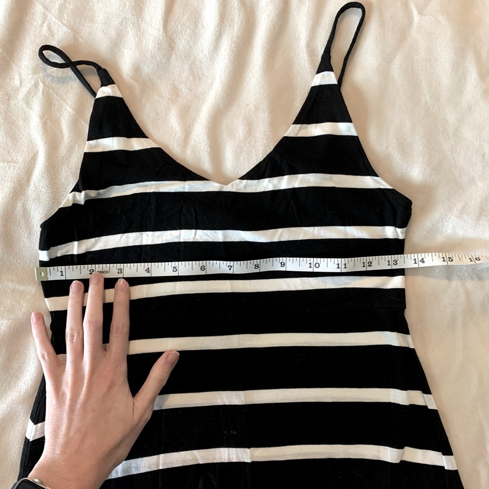 Black and white striped Maxi dress